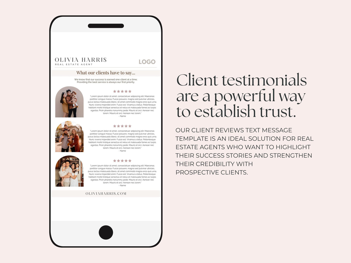 Client Testimonial Text Message