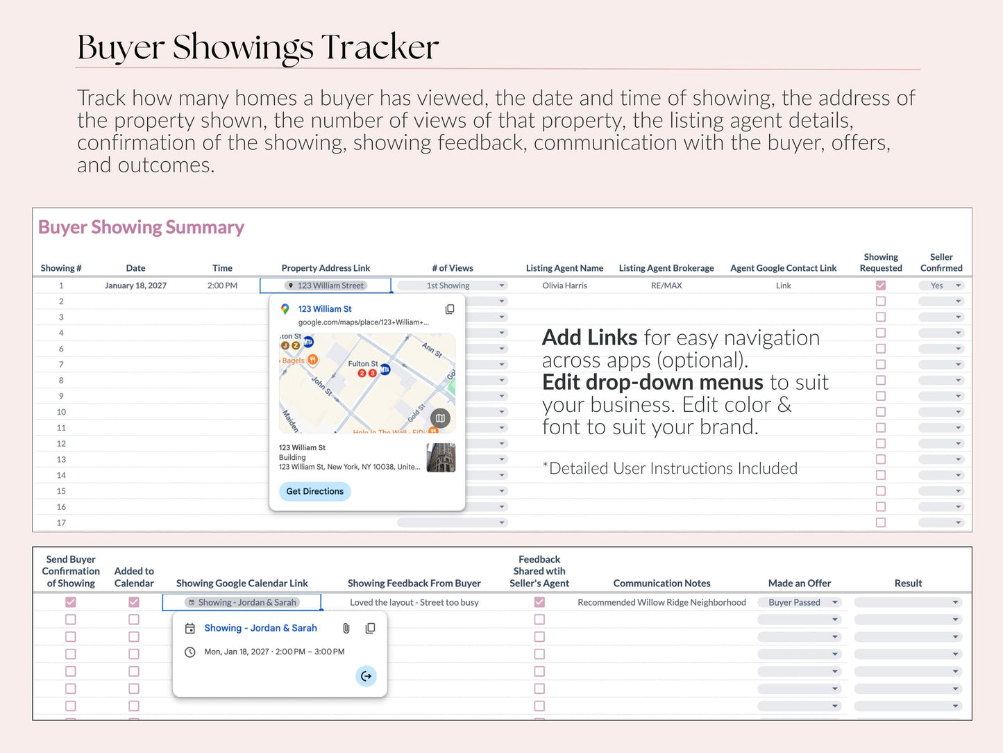 Showings Tracker