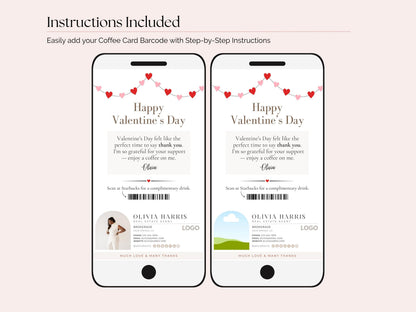 Valentine's Day Textable Coffee Card