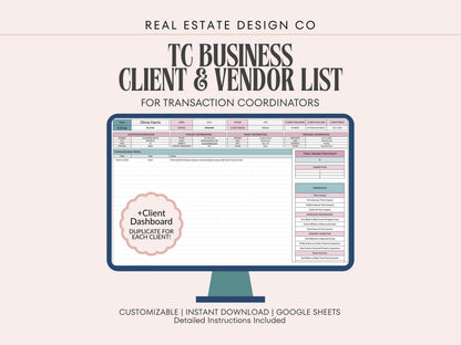 Transaction Coordinator Client List & Vendor List