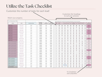 Leads Tracker | 8x8 Plan + 33 Touch