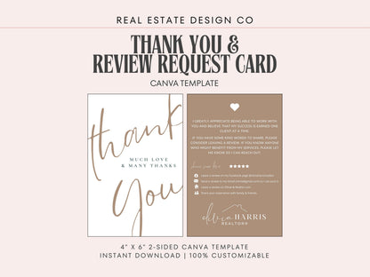 Thank You Card & Review Request