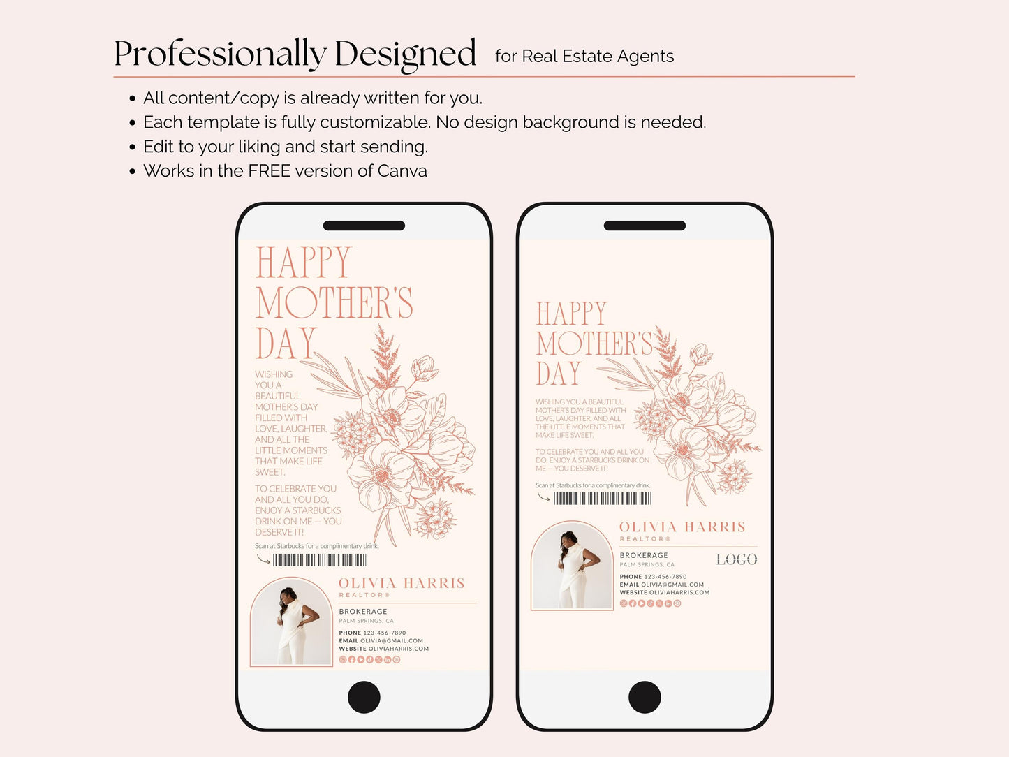 Mother's Day Coffee Card Template