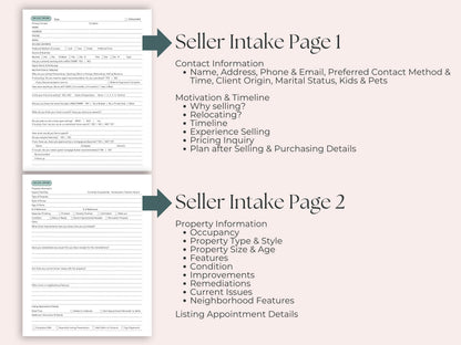 Buyer and Seller Intake Questionnaire