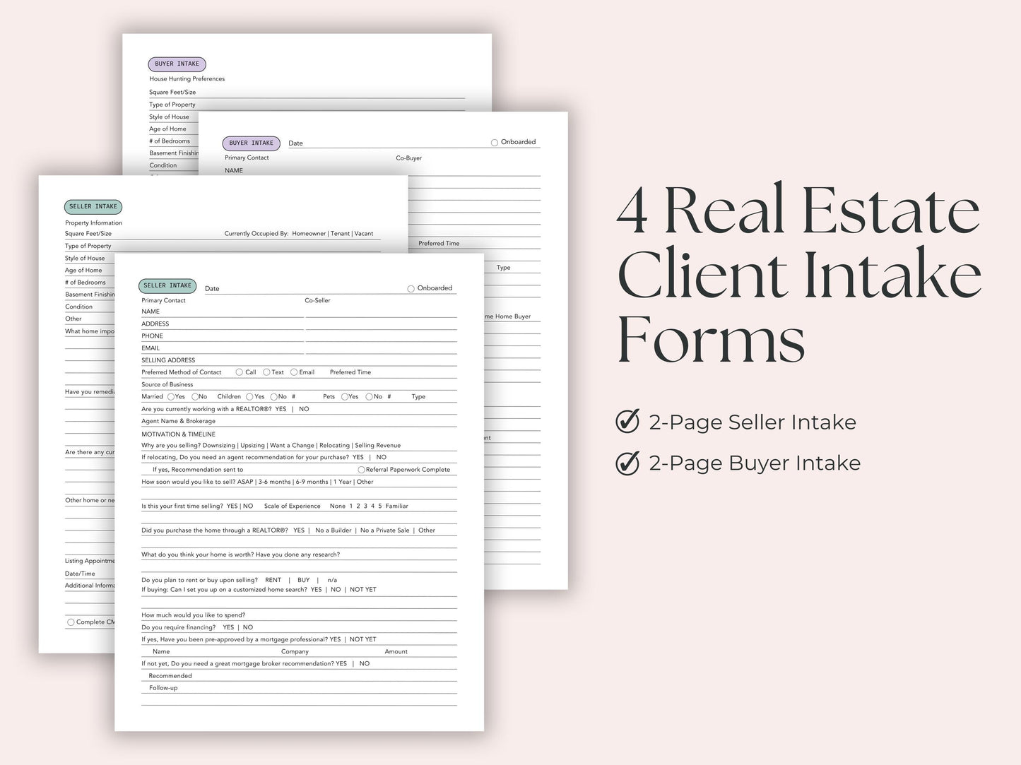 Buyer and Seller Intake Forms