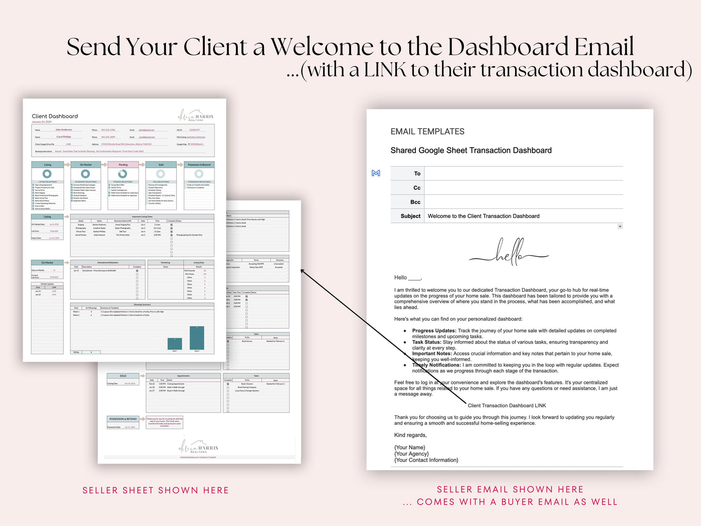 Buyer and Seller Client Transaction Dashboard