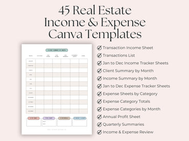 Income & Expense Worksheets