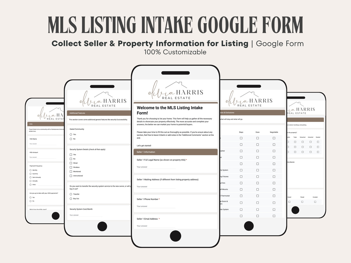 MLS Listing Intake Form | Google Form Template for Real Estate Agents