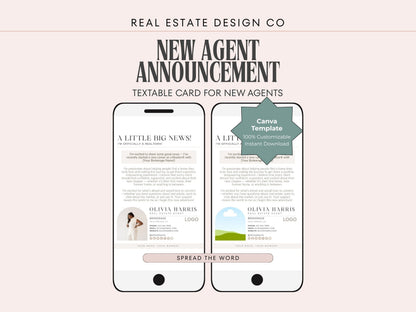 New Agent Announcement Text Message