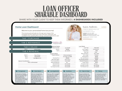 Mortgage Progress Tracker | Client Dashboard for Loan Officers