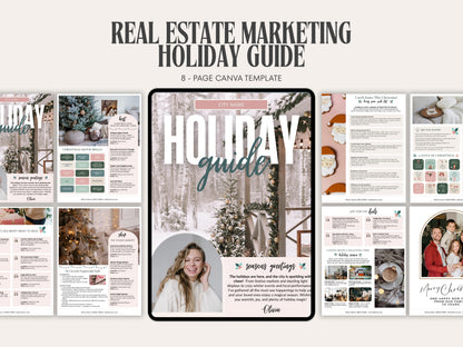 Real Estate Holiday Guide | 8-Page Canva Template for Agents