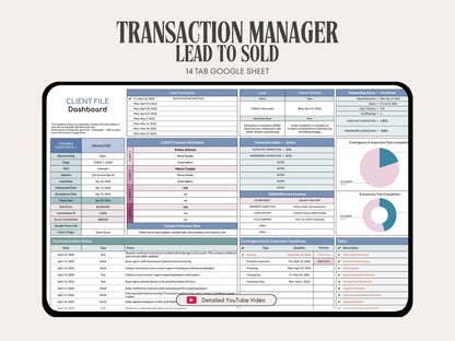 Real Estate Transaction Manager – Lead to Sold Google Sheets System