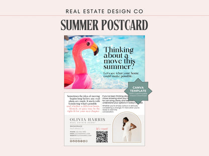 Summer Real Estate Postcard Canva Template