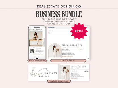Business Card (Digital & Printable) + Email Signature Bundle