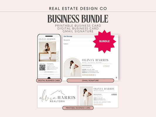 Business Card (Digital & Printable) + Email Signature Bundle