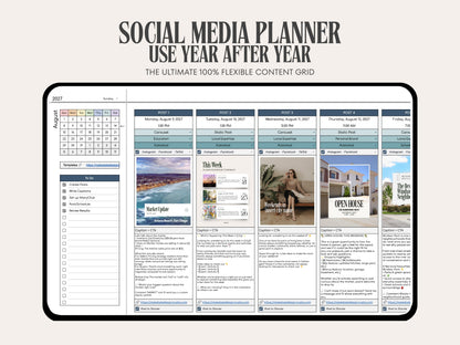 Social Media Content Planner — Google Sheets Template for Real Estate Agents