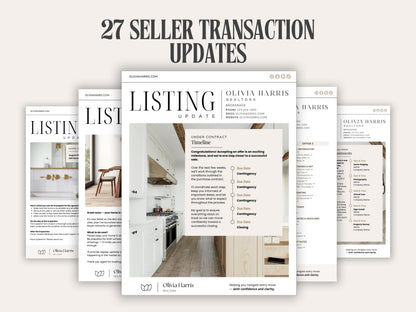 Seller Transaction Templates for Real Estate Agents — 27 Canva Templates