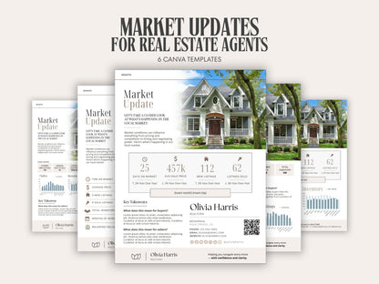 Real Estate Market Update Canva Templates — 6 Layouts