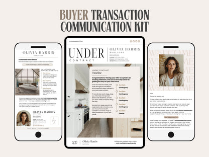 Buyer Transaction Kit for Real Estate Agents - 80+ Canva Email & Text Templates