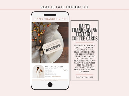 Thanksgiving Textable Coffee Card