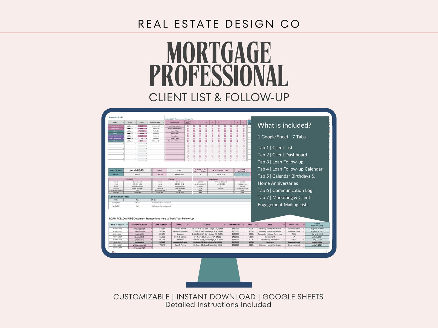 Mortgage Professional Client List