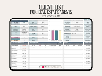Client List & Nurture Plan for Real Estate Agents - Google Sheets