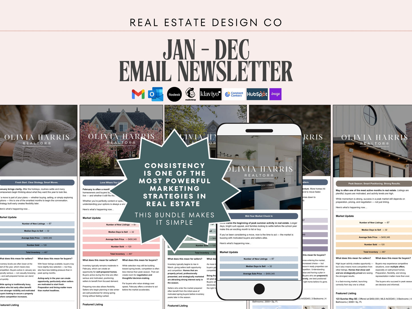Monthly Email Newsletter Template Bundle