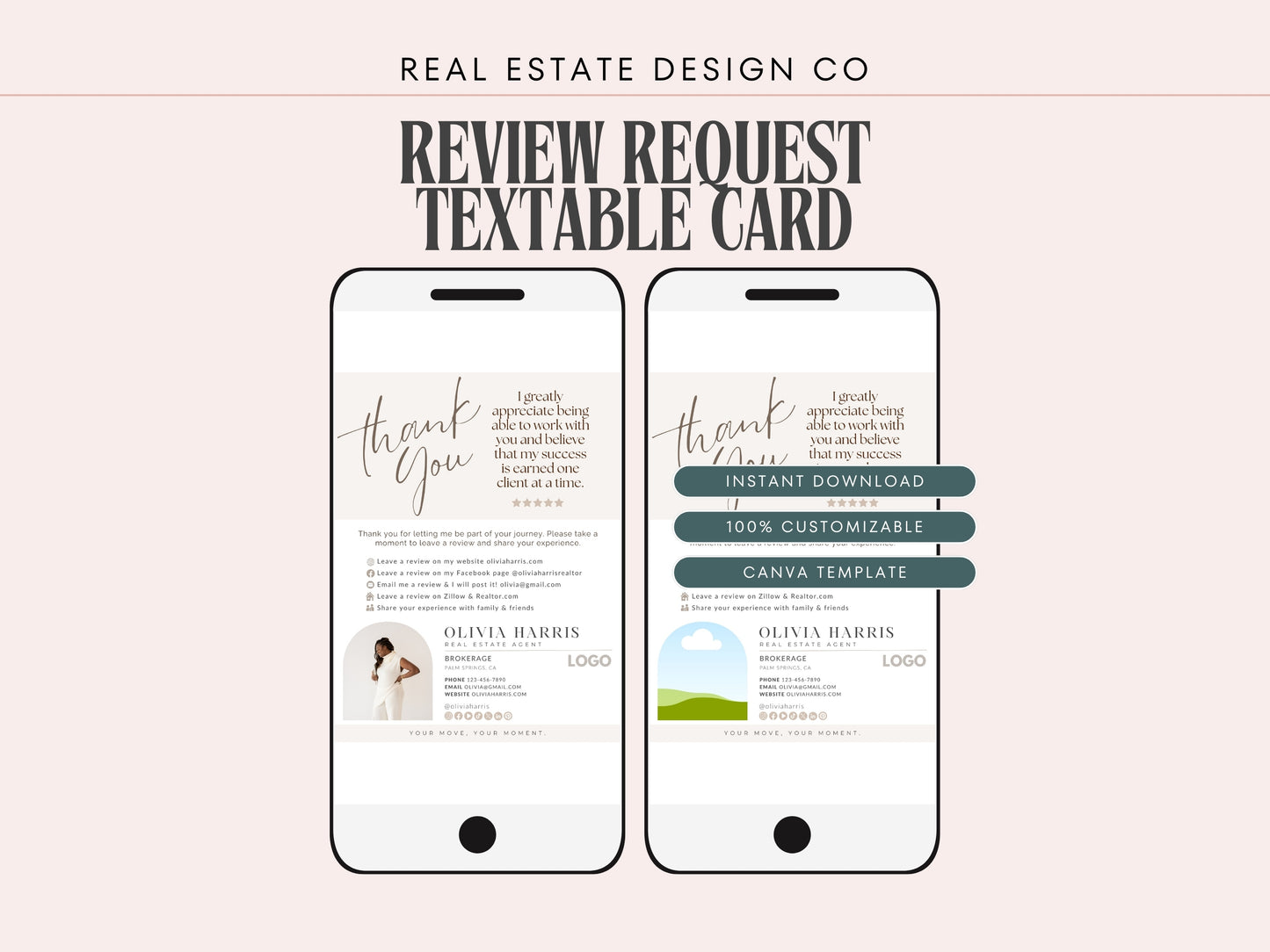Review Request Textable Card