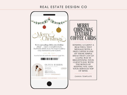 Merry Christmas Textable Coffee Card