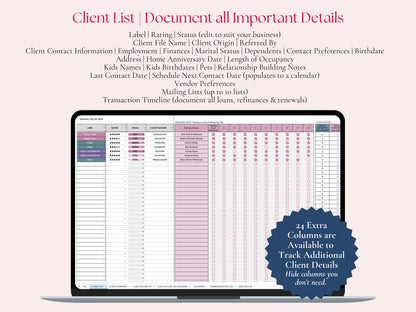 Mortgage Professional Client List