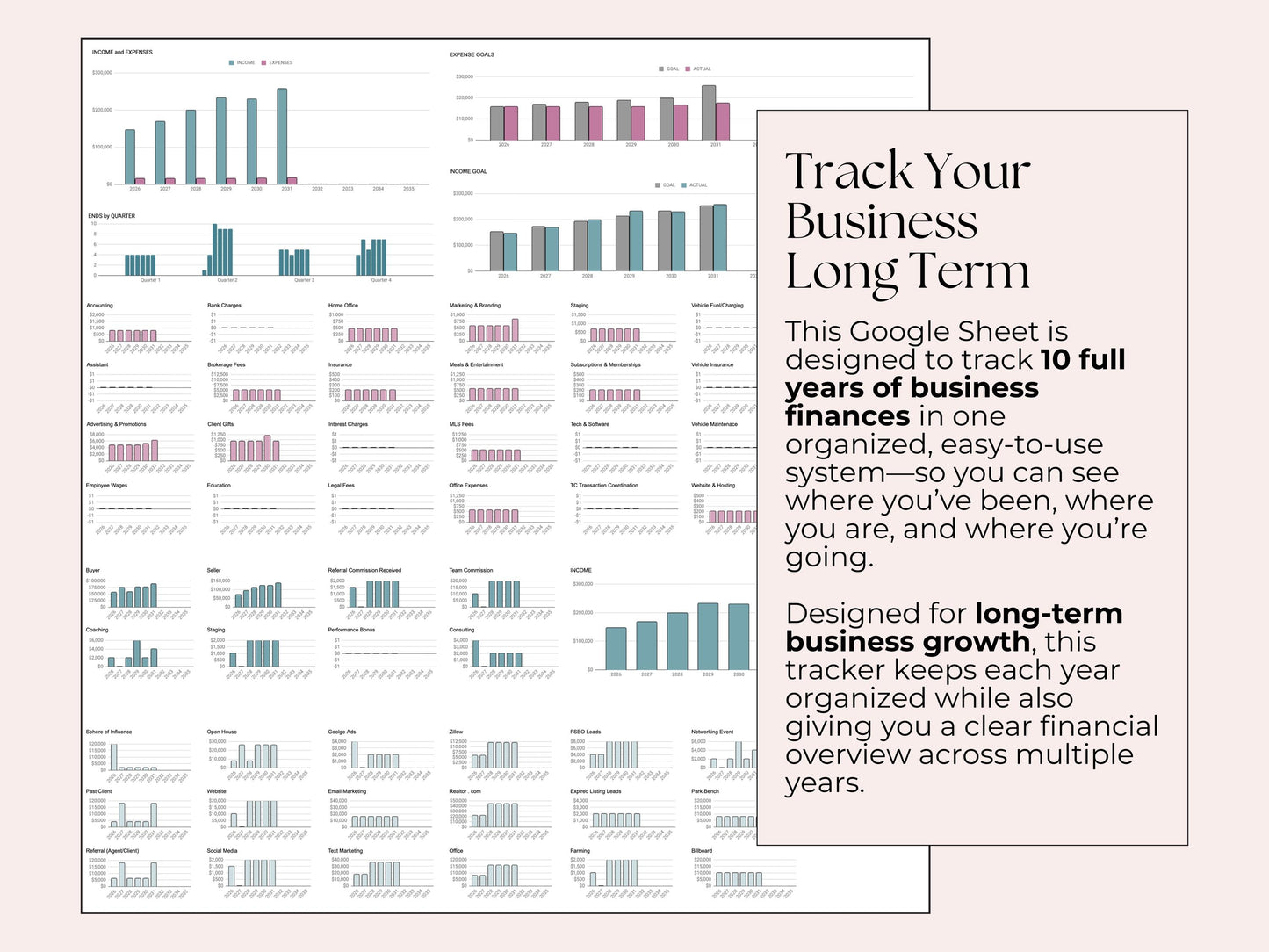 10 Year Income & Expense Tracker