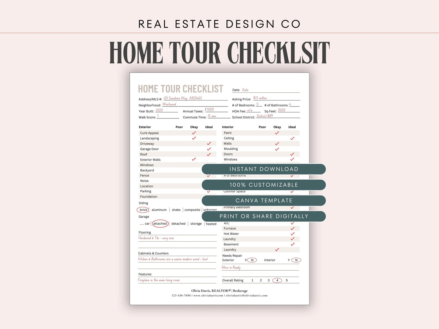 Home Tour Checklist