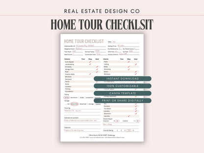 Home Tour Checklist
