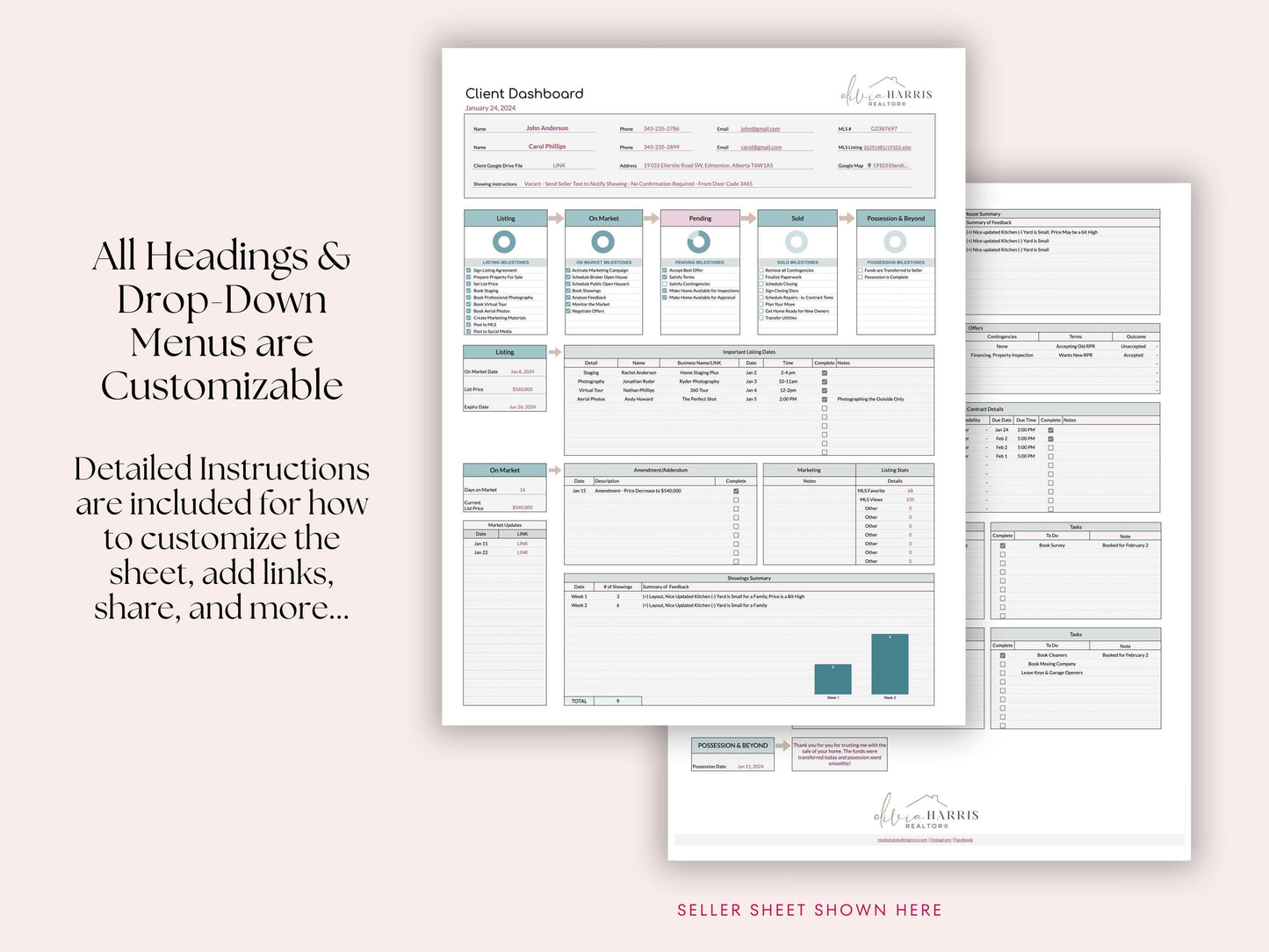 Buyer and Seller Client Transaction Dashboard