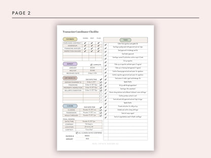 Transaction Management Checklist