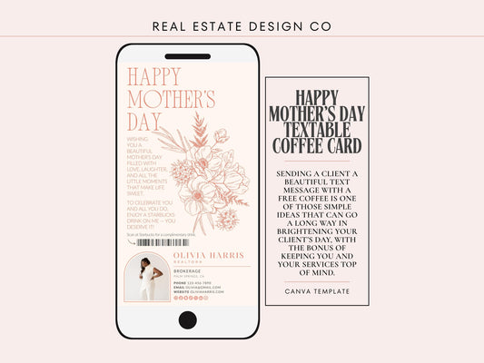 Mother's Day Coffee Card Template