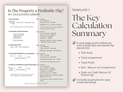 Real Estate Investor Worksheet