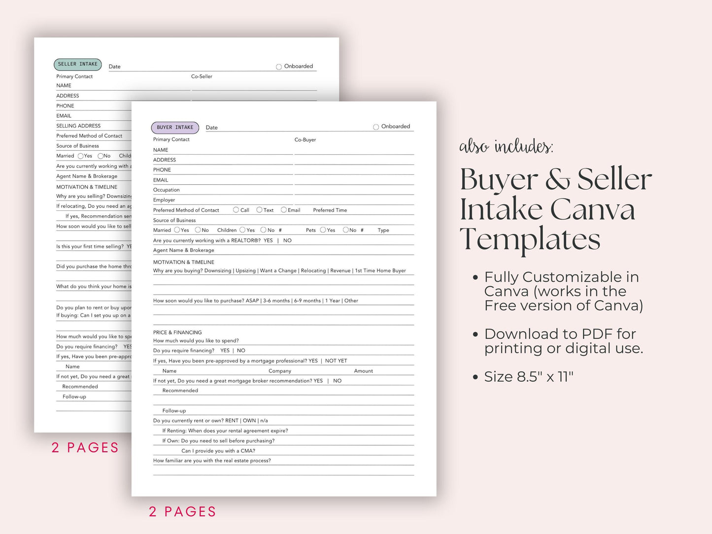 Buyer and Seller Intake Questionnaire