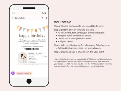 Happy Birthday Coffee Card