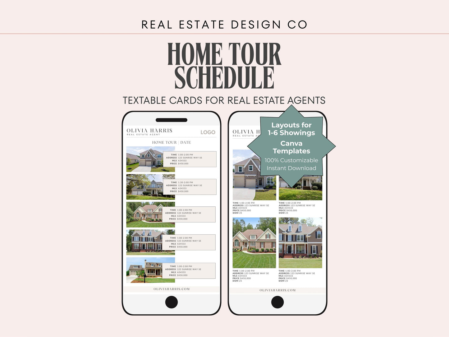 Home Tour Schedule Text Message Bundle