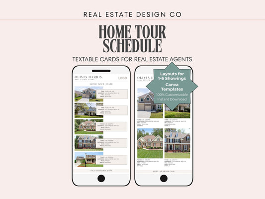 Home Tour Schedule Text Message Bundle