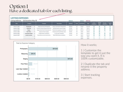 Listing Expense Tracker