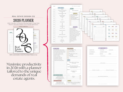 2026 Real Estate Planner + 150 Canva Templates