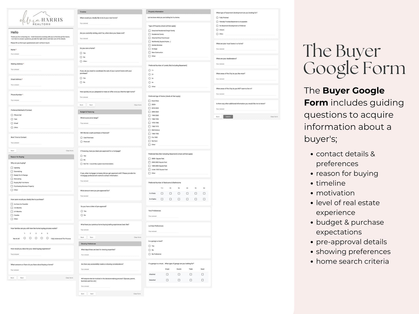 Buyer and Seller Intake Questionnaire
