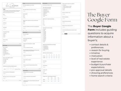 Buyer and Seller Intake Questionnaire