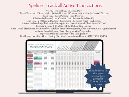 Loan Officer Pipeline with Task Tracker