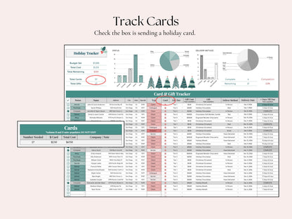 Business Holiday Card & Gift Tracker