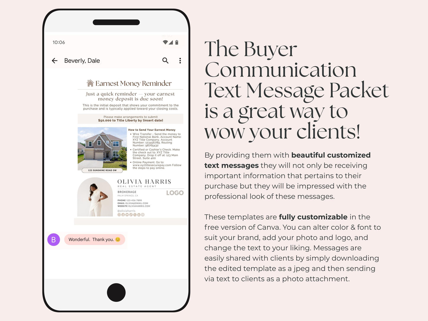Buyer Client Journey Text Message Bundle