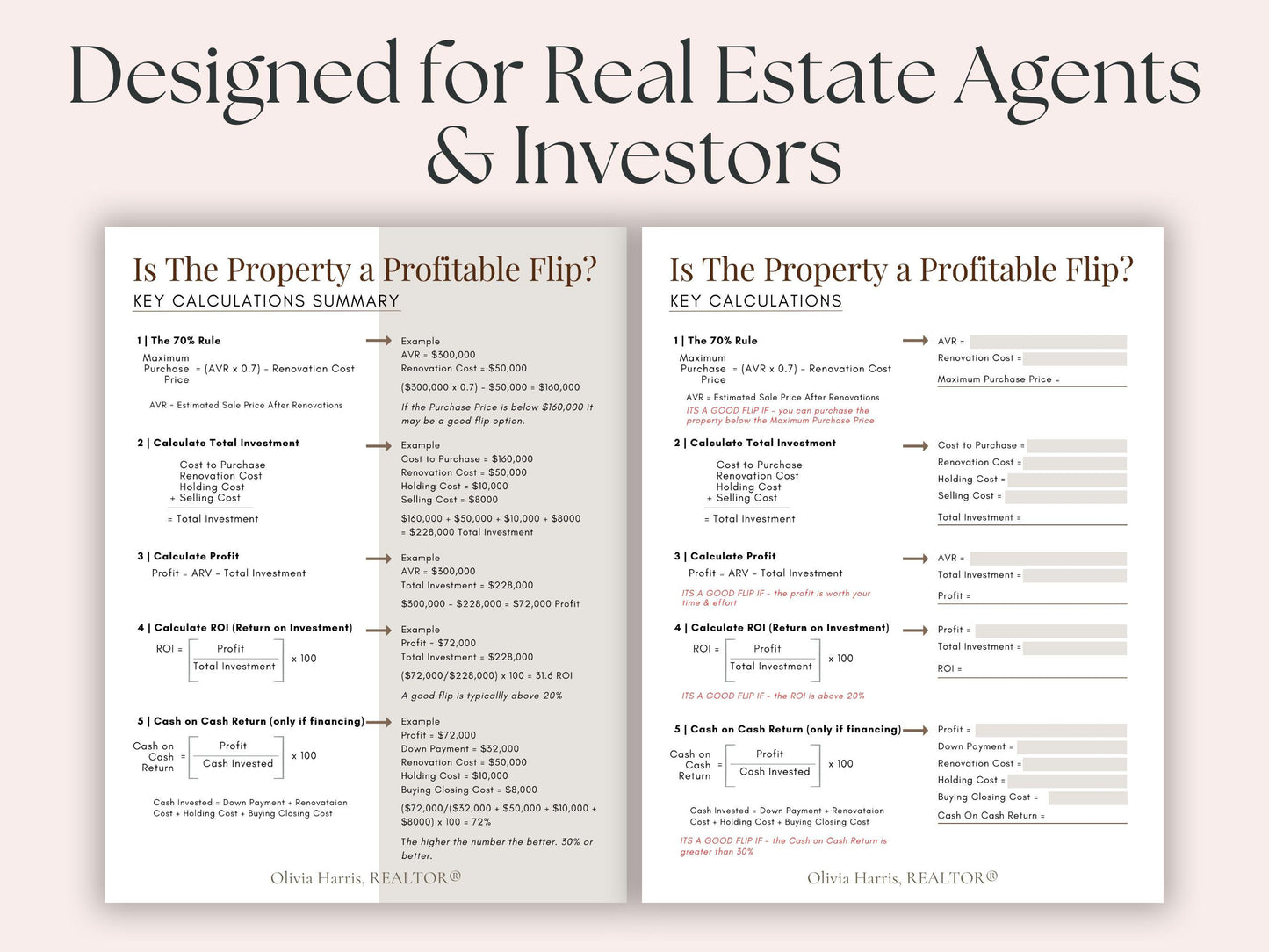 Real Estate Investor Worksheet