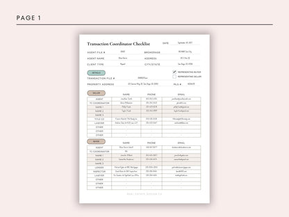 Transaction Management Checklist